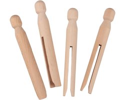Wasknijpers met Ronde Kop - 11 cm - Zak van 50 Stuks - FSC 100%