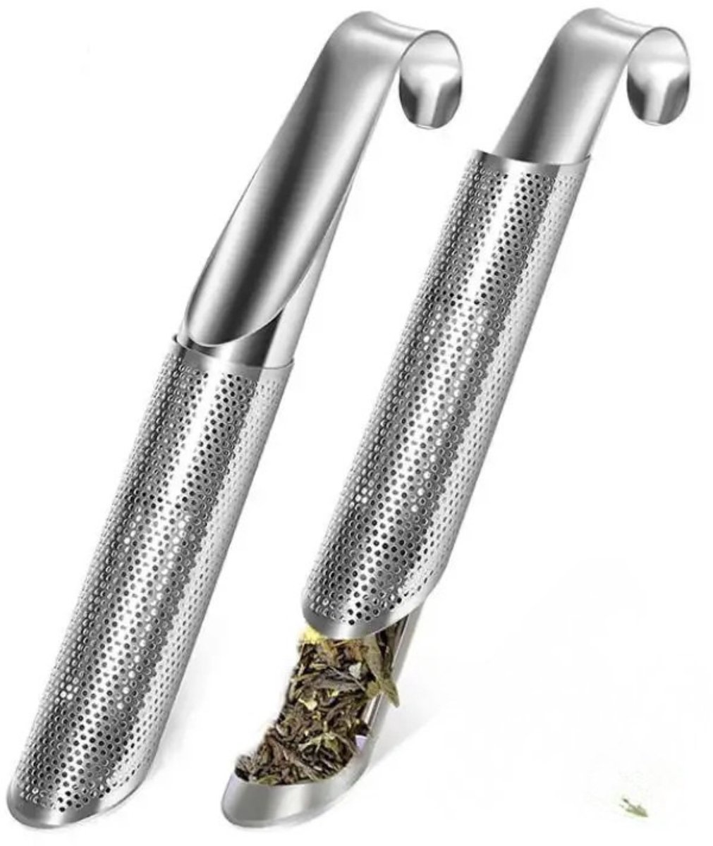 Theezeef voor Losse Thee - Thee Filter - RVS - 2 Stuks