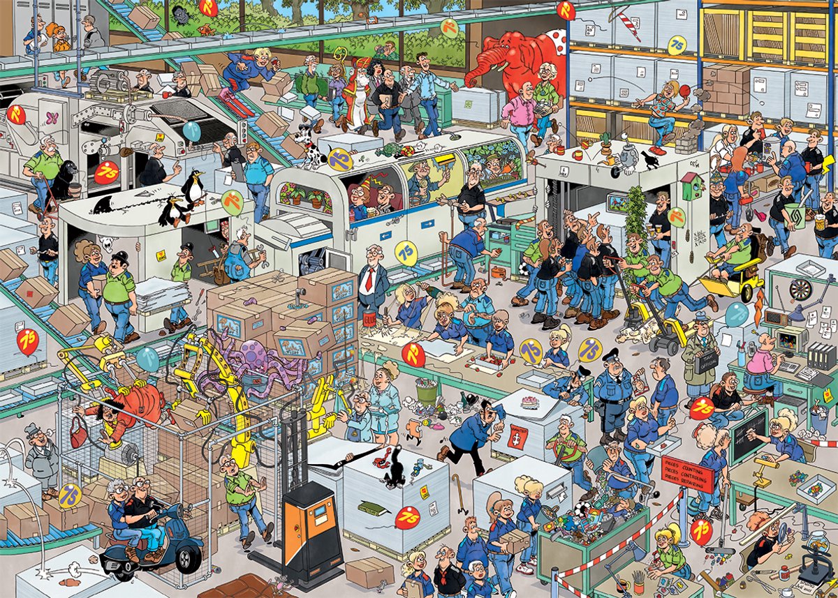 Jan van Haasteren - De Nederlandse Spellenfabriek - 1000 stukjes puzzel -Legpuzzel volwassenen - Vanaf 12 jaar — afbeelding 2