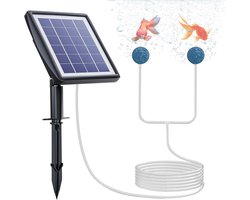 Solar Vijverbeluchter - Vijverpompen - Zonne-beluchter - Zuurstofpomp - 2W - 2200 mah Accu - op Zonne-Energie - Aquarium en Vijver - Zuurstofpomp op Zonne-Energie