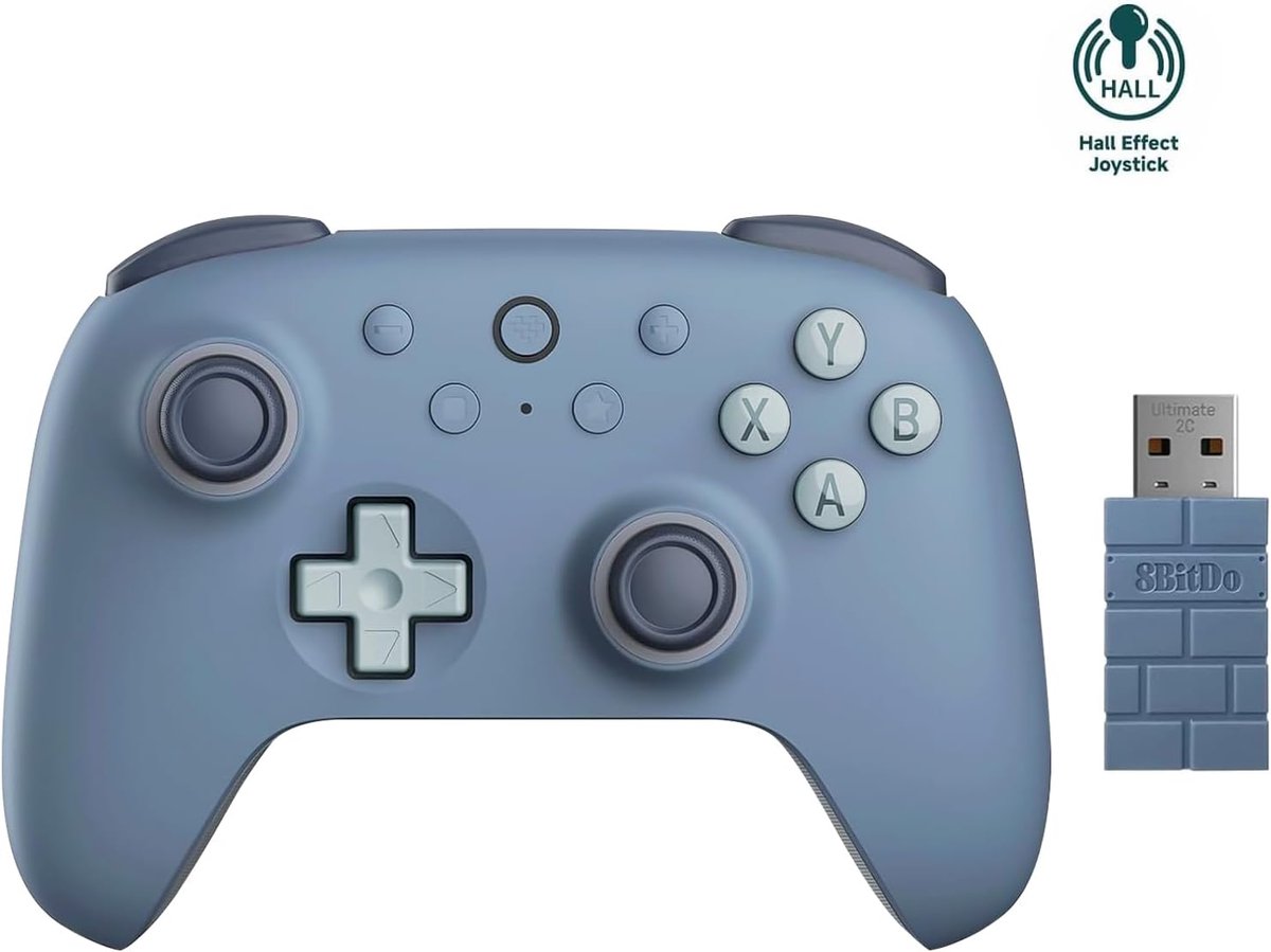 Draadloze Controller voor Windows PC en Android met Hall Effect Joysticks en 1000Hz Polling Rate