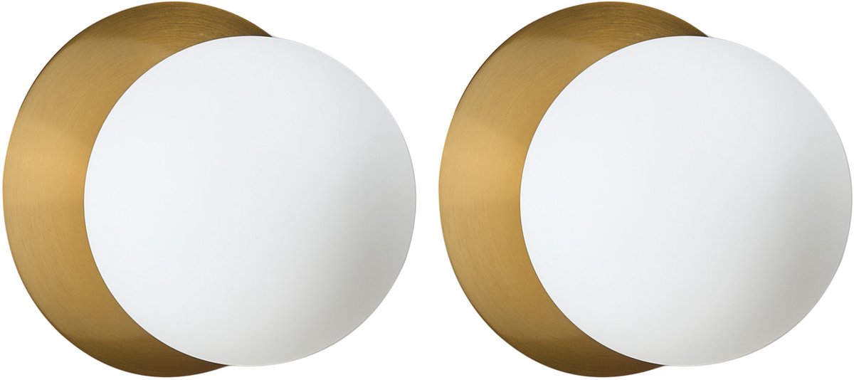 BOUBLE - Set van 2 wandlampen - Goud - Aluminium