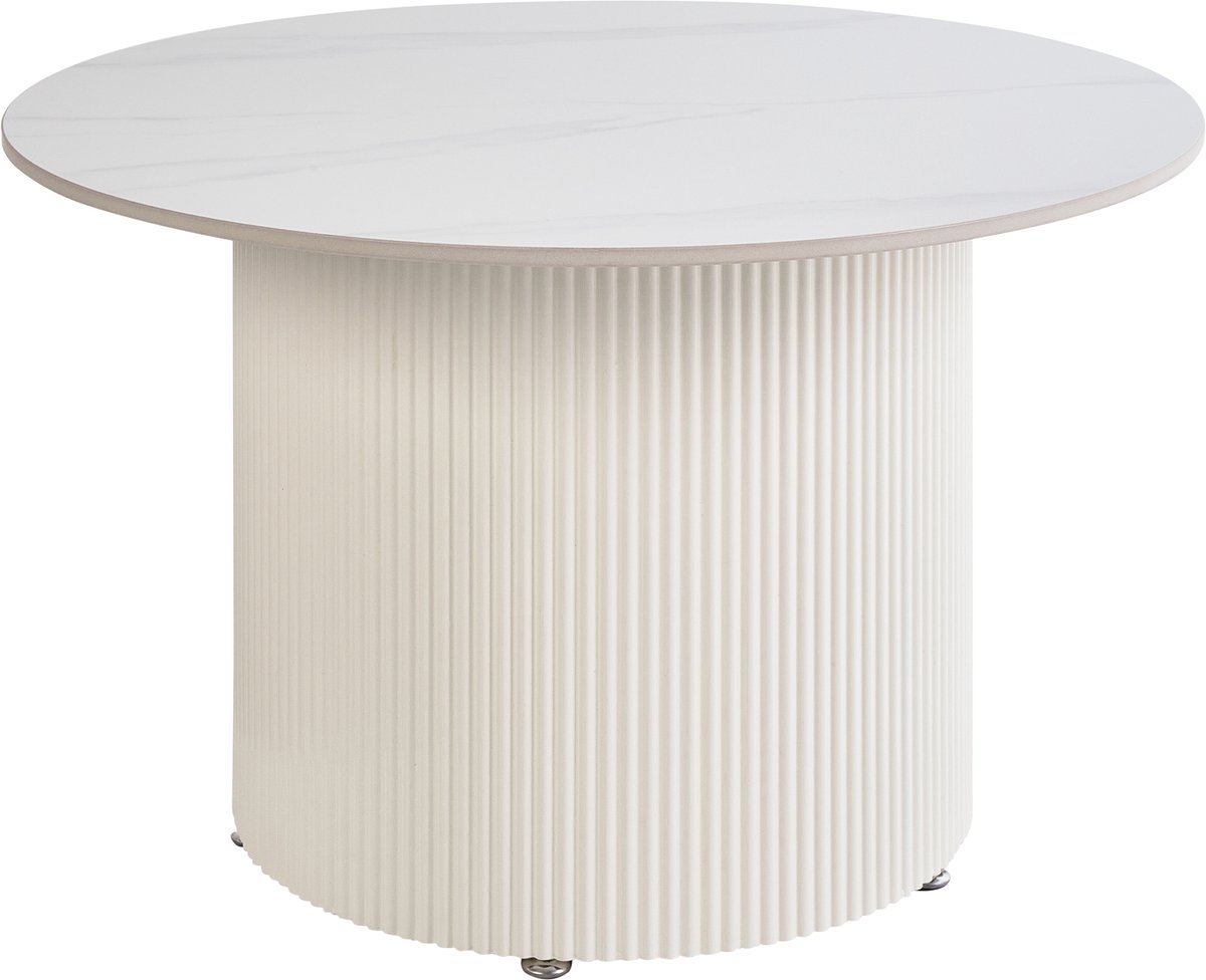 Beliani LEONA - Salontafel - Lichtbeige - Gesinterde steen