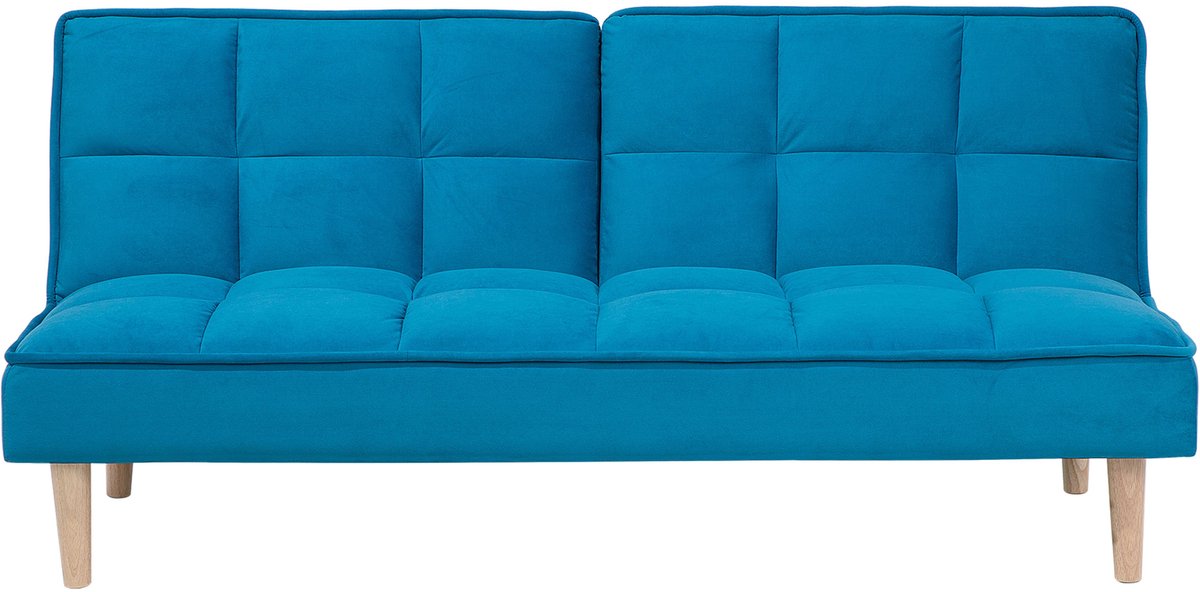 Beliani SILJAN - Slaapbank 3-zits - Turquoise - Polyester Blauw