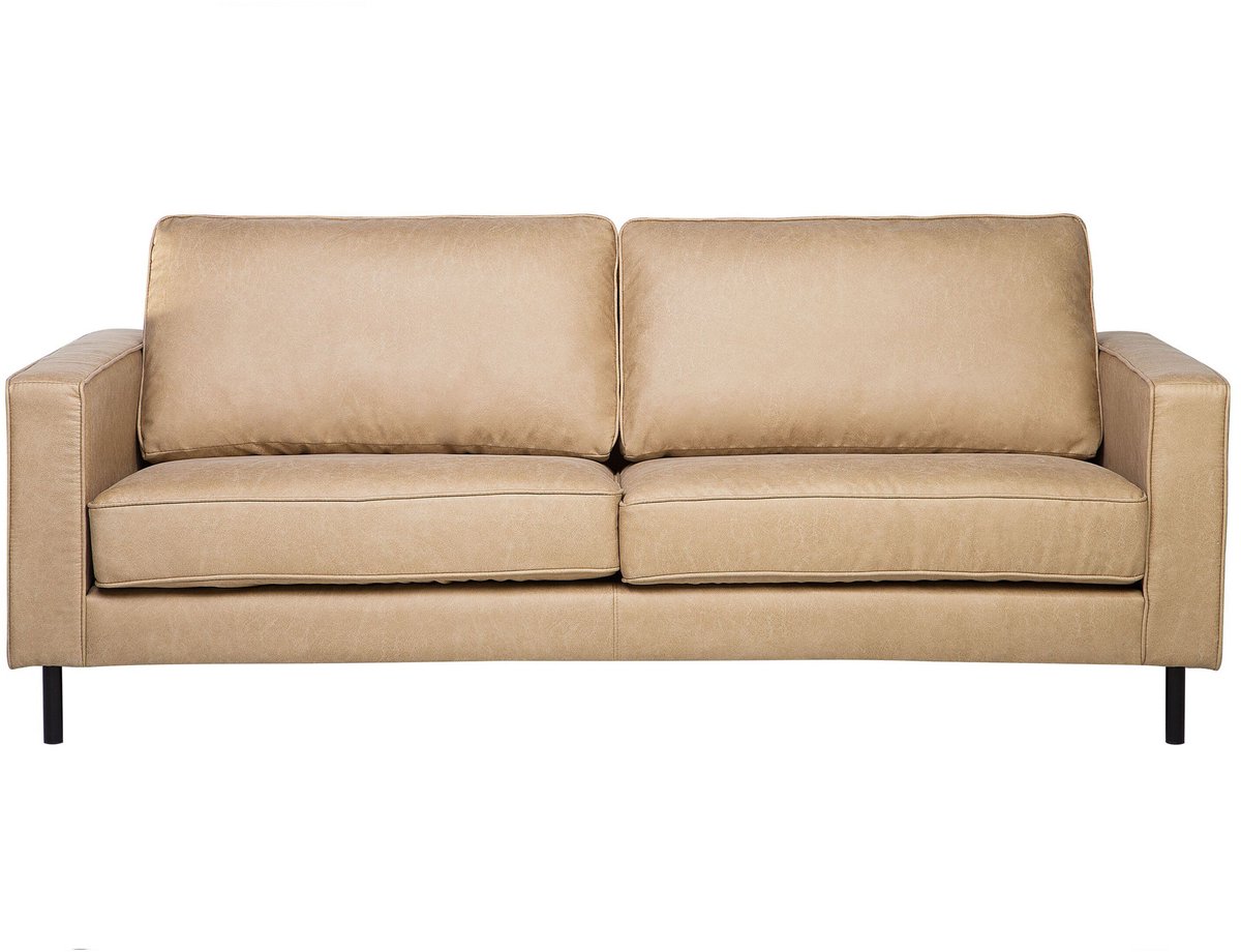 SAVALEN - Driezitsbank - Beige - Kunstleer