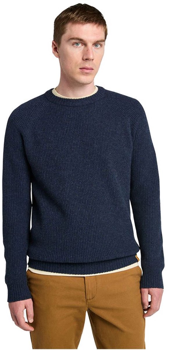 Timberland Phillips Brook Raglan Sleeve Trui S Man Dark Sapphire Heather