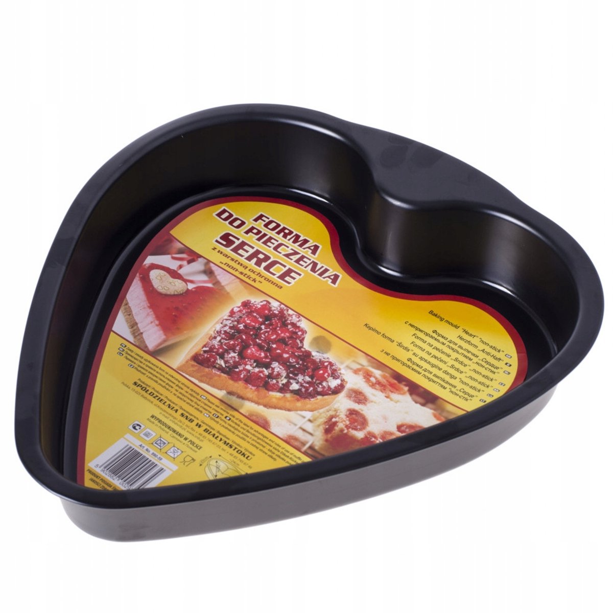 SNB Hartvorm Bakvorm "Non-stick" Zwart 26x24x4.5 cm