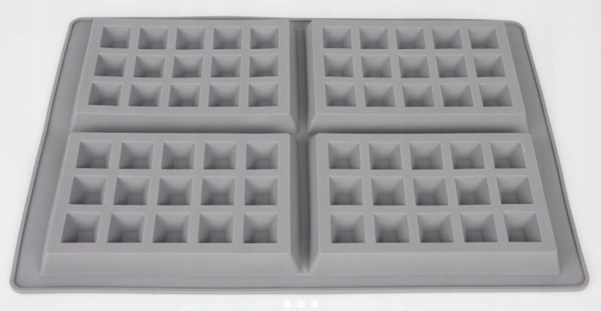Siliconen Wafelvorm voor 4 Wafels - Hittebestendig & Vaatwasmachinebestendig