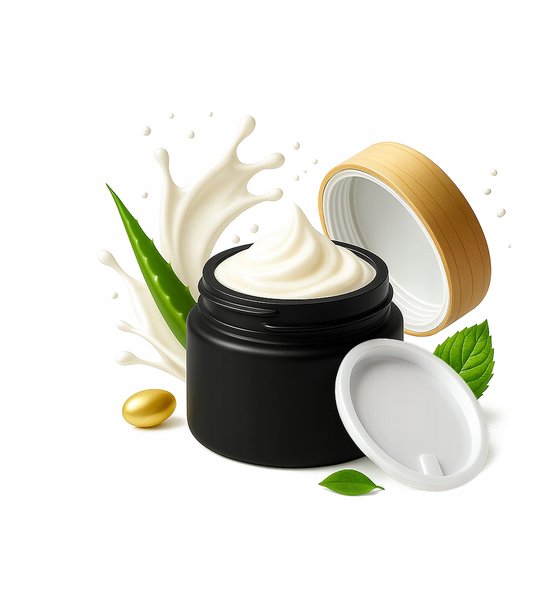 Petit Pot en Verre Noir Mat 30g - Élégant & Éco pour Cosmétiques