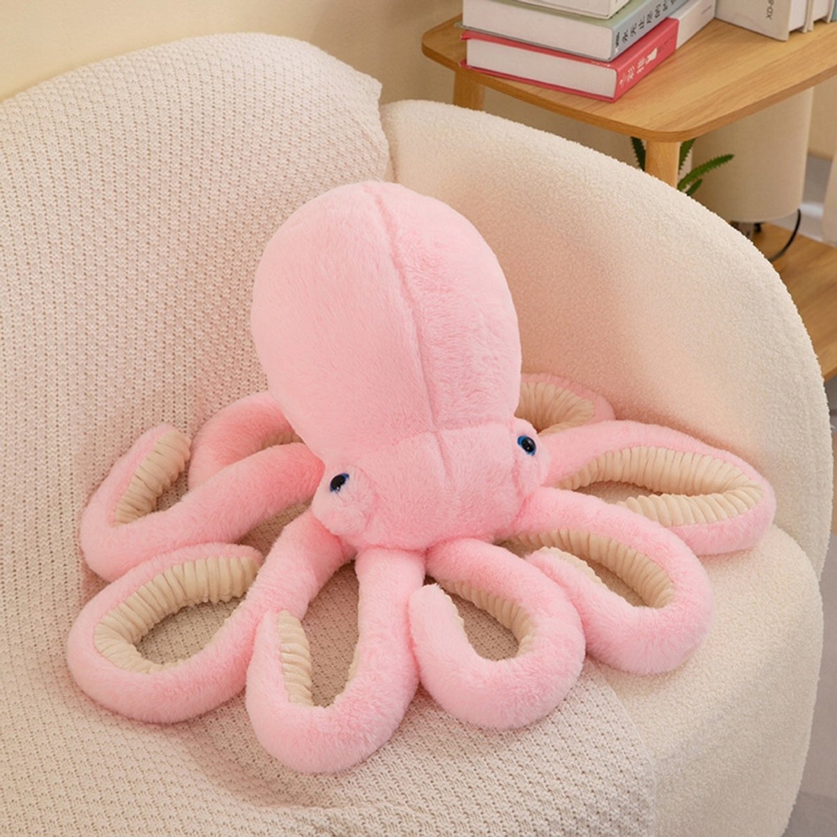 Roze Octopus Knuffel met Dekentje - 3-in-1 Pluche Speelgoed
