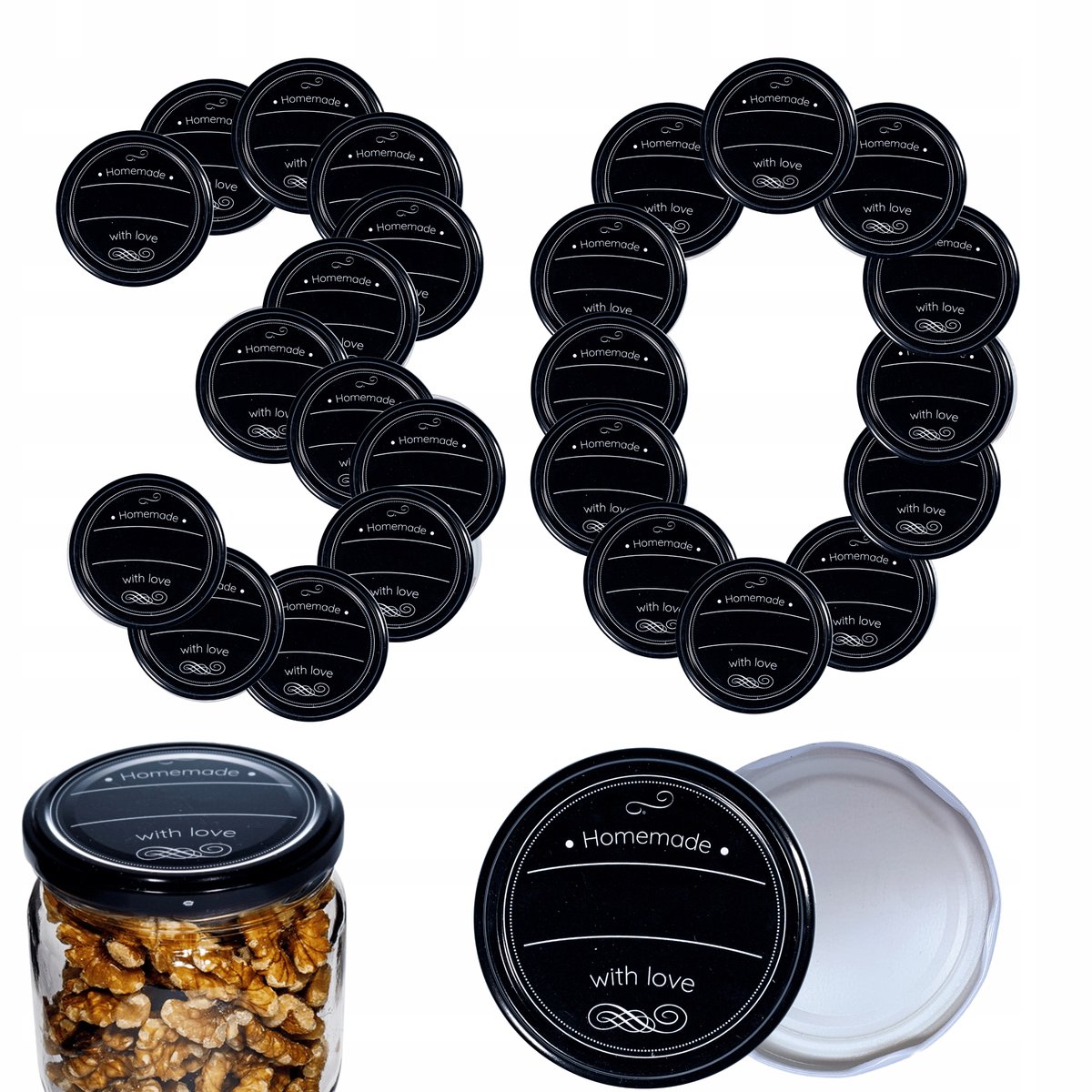 Twist-off Deksel 82mm 30 Stuks - Ideale Afdichting voor Potten