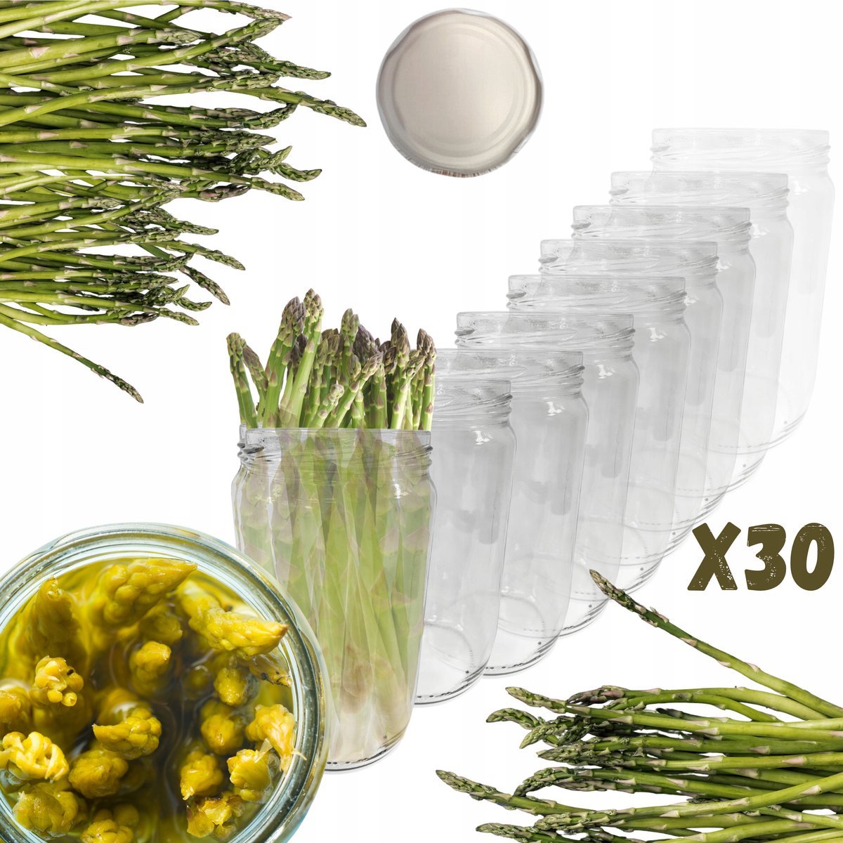 30x Glazen Potten 720ml - Ideaal voor Inmaken, Jam en Meer