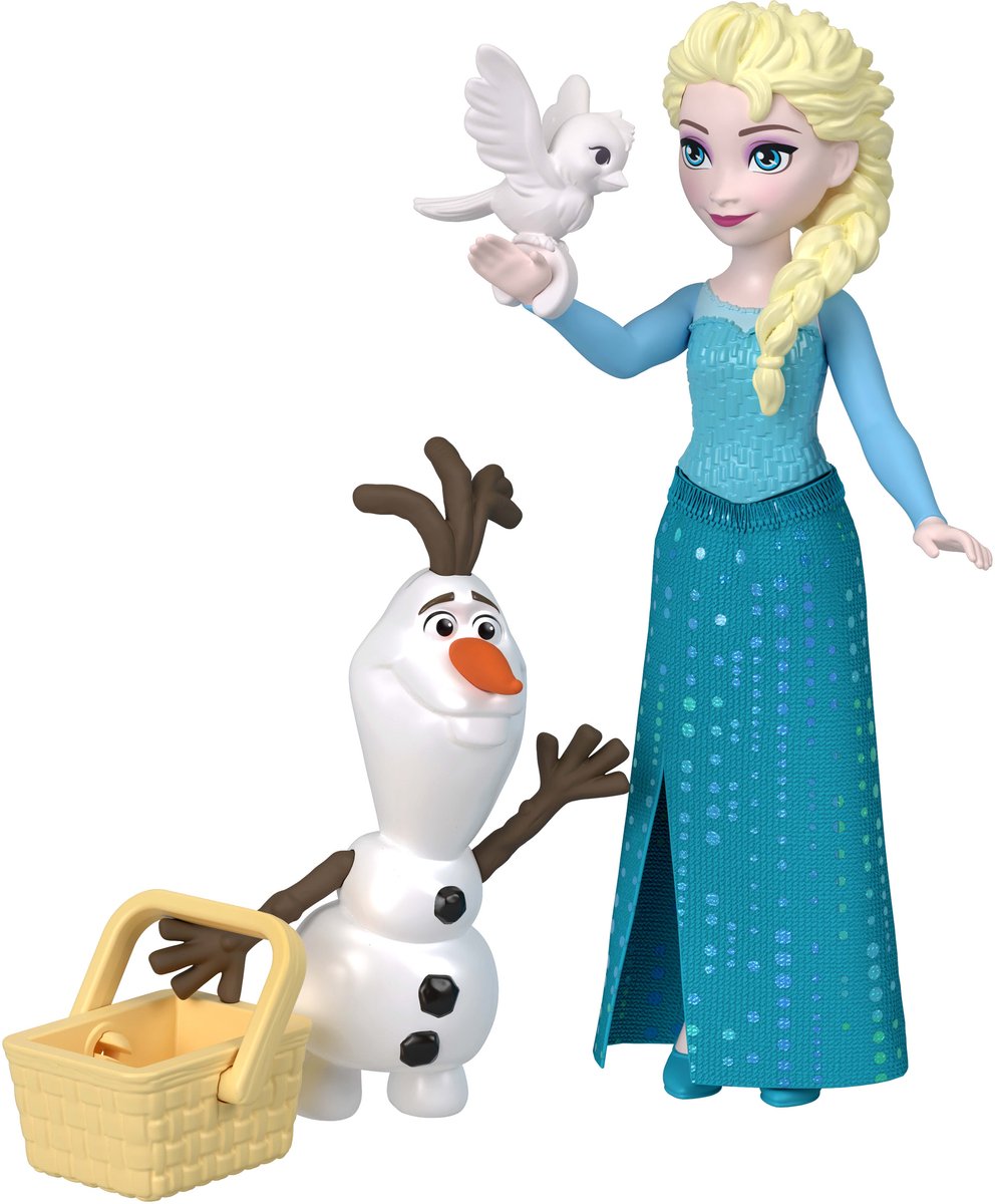 Disney Frozen Anna en Elsa Personageset - met 4 kleine poppen en 4 accessoires — cadeau in Spellen & Speelgoed - foto 3