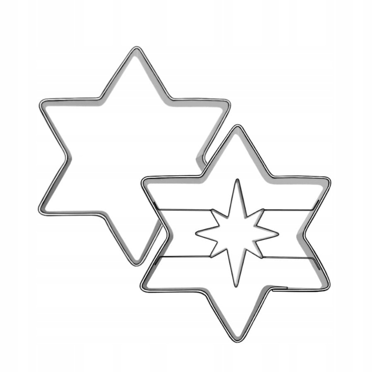 Kerstkoekjesuitstekers Sterren 4,5 cm - Set van 2