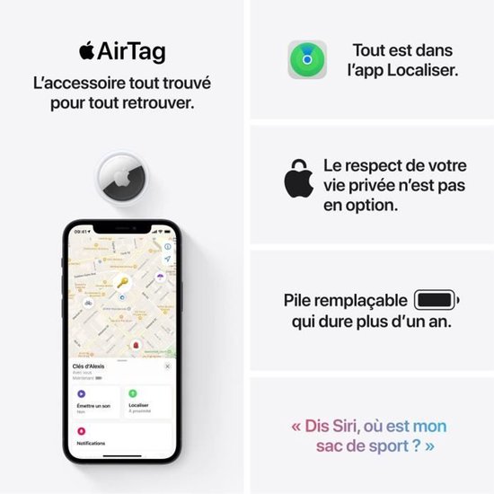 Apple AirTag - 1e generatie (2021) - 4 stuks