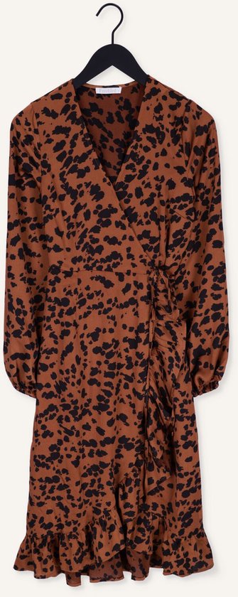 Freebird Rosy Midi Ls Dress Dames Jurk Bruin Maat S bol