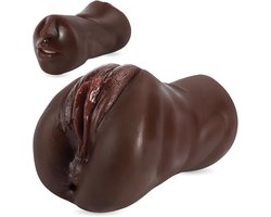 Jespro Ebony Pocket Pussy - Zwart - Kunstvagina - Sex Toys voor Mannen - Masturbator - Blowjob Simulator - Nep Vagina - Voor Heren - Stroker - Seksspeeltjes - Erotiek - Zelf aftrekken