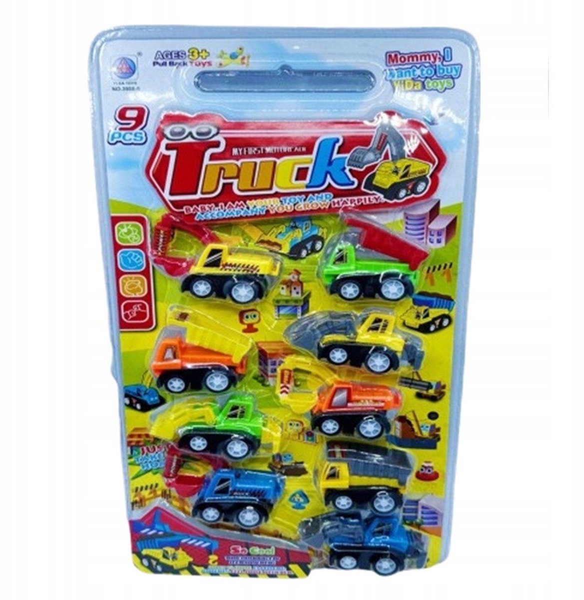 Bouwvoertuigen "Truck" - Set van 9 stuks