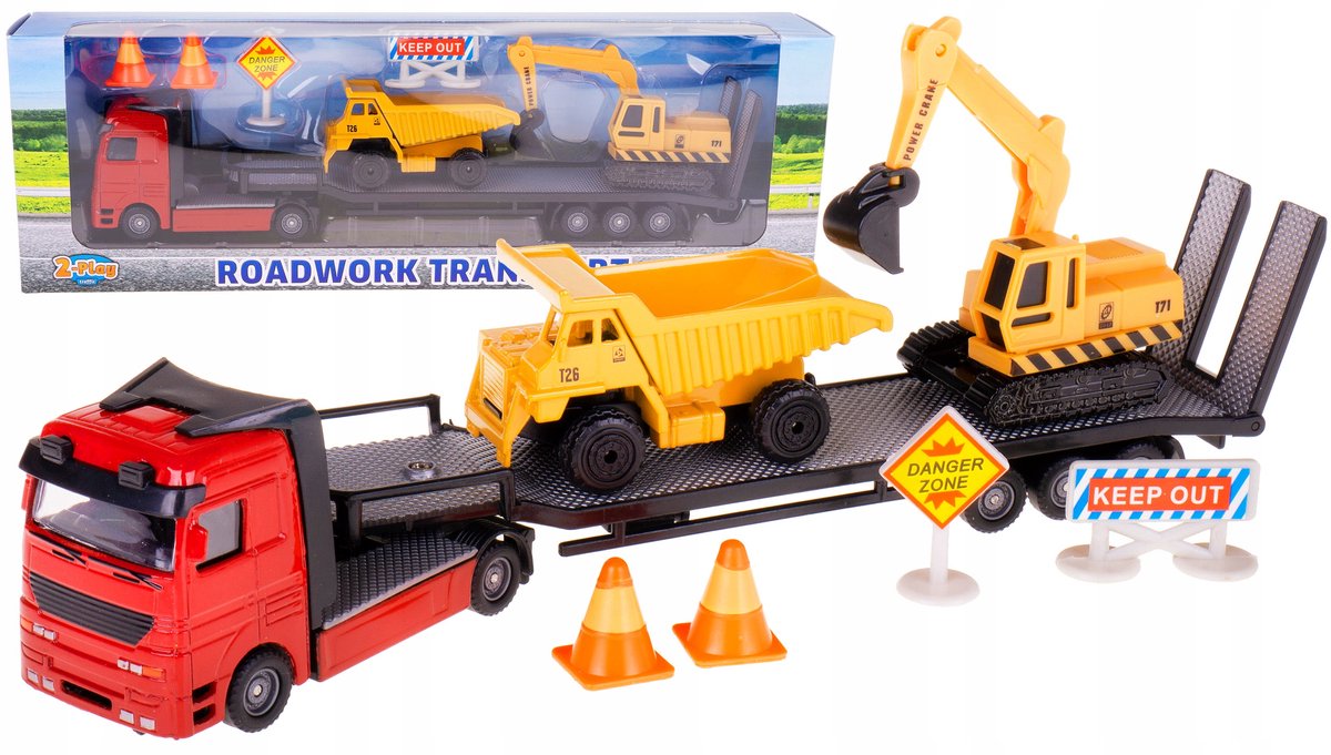 Transporter Vrachtwagen zet 2 Auto's in Accessoires, Metaal