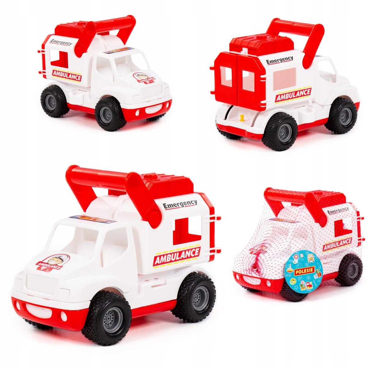 Wader Ambulance Speelgoedauto met Rubberen Wielen