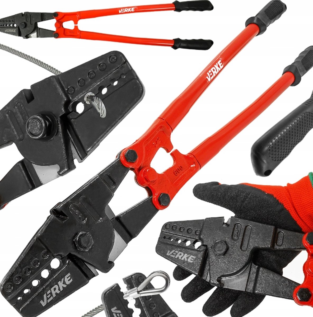 Verke Staalkabel Krimptang 60cm - Krimppen & Knippen