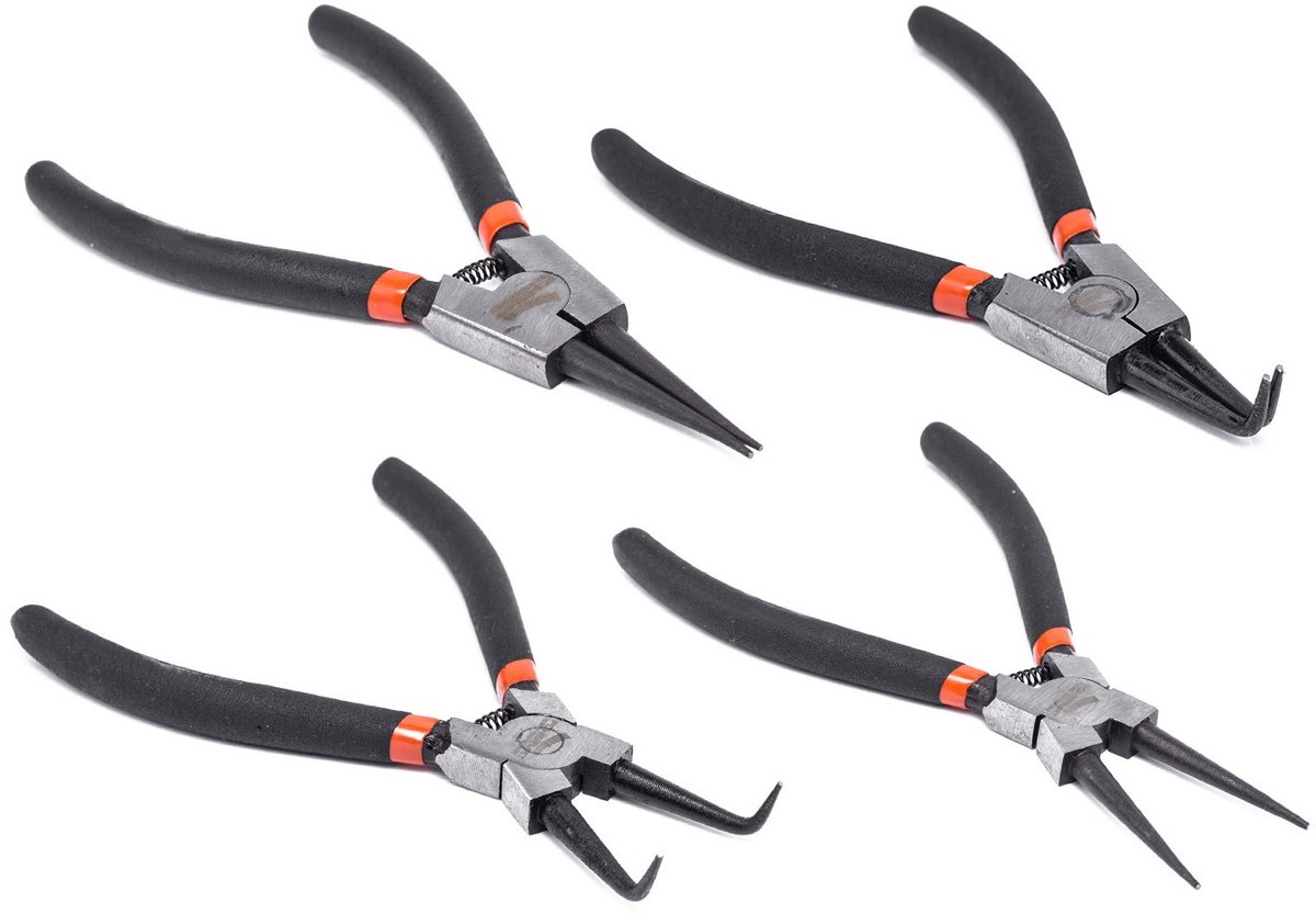 Set van 4 Seger Tangen 8" - Voor Binnen en Buiten Borgringen