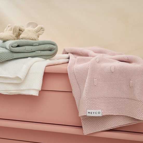 Couverture de lit Meyco Knots - 75 x 100 cm - rose
