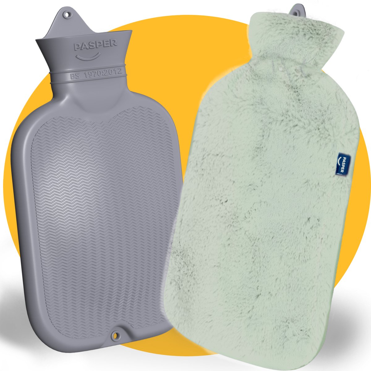 Pasper XXL Kruik 3,5L — Met Hoes, 8 Uur Warmte
