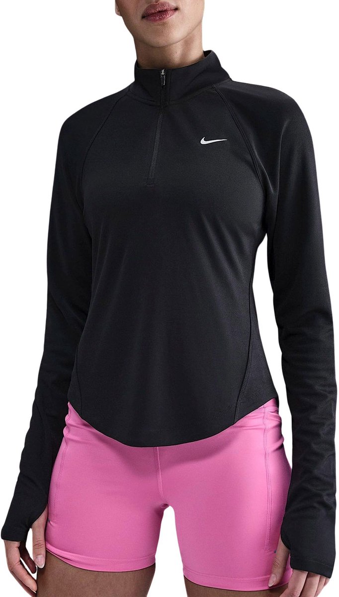 Nike Tempo 1/4-Zip Running Top Dames Zwart