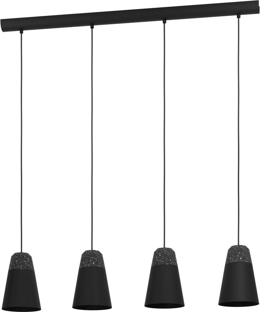 EGLO Canterras Hanglamp - E27 - 97,5 cm - Zwart/Grijs/Wit