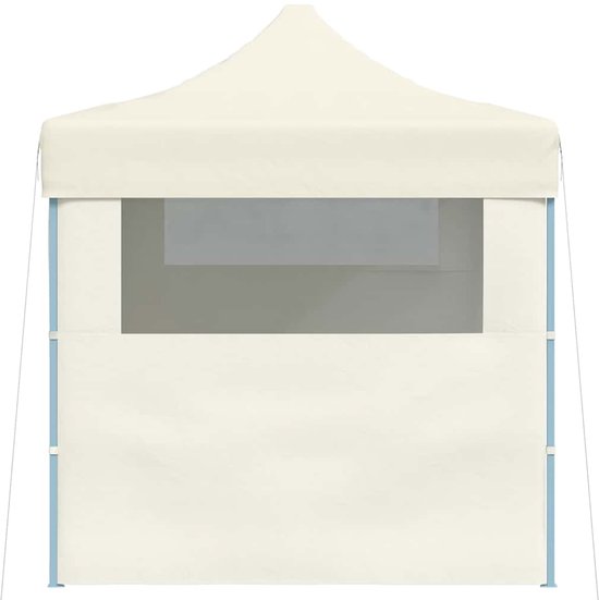 vidaXL Tente de réception pliante avec 3 parois latérales 3 x 4 m Crème Acier