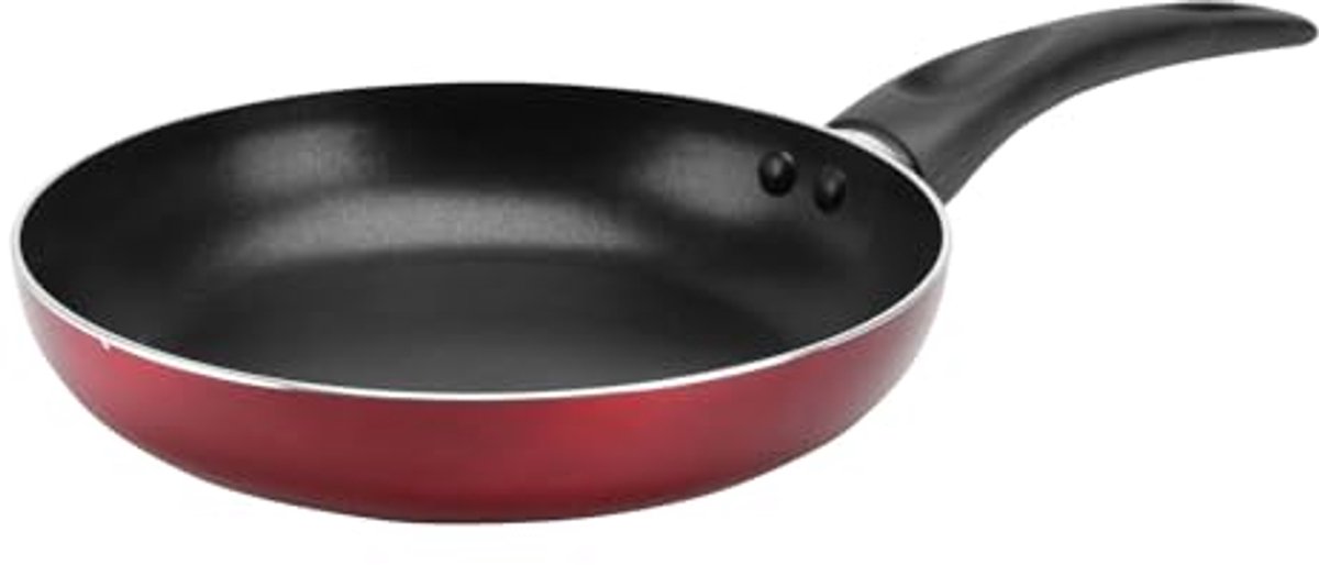 Geperste Aluminium Pan Ø 20 cm - Kleur Metallic Rood - Anti-aanbaklaag - Geschikt voor Alle Warmtebronnen