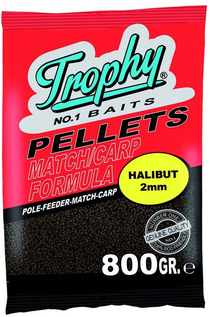 Trophy Baits Halibut Pellets 800g - hoogwaardige pellets voor karper- en meervalvisserij 8MM