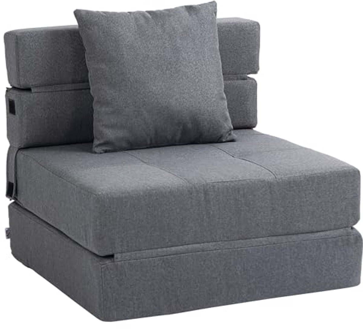 Slaapbank eenpersoon met wasbaar kussen - Grijs - 70 x 70 x 61 cm