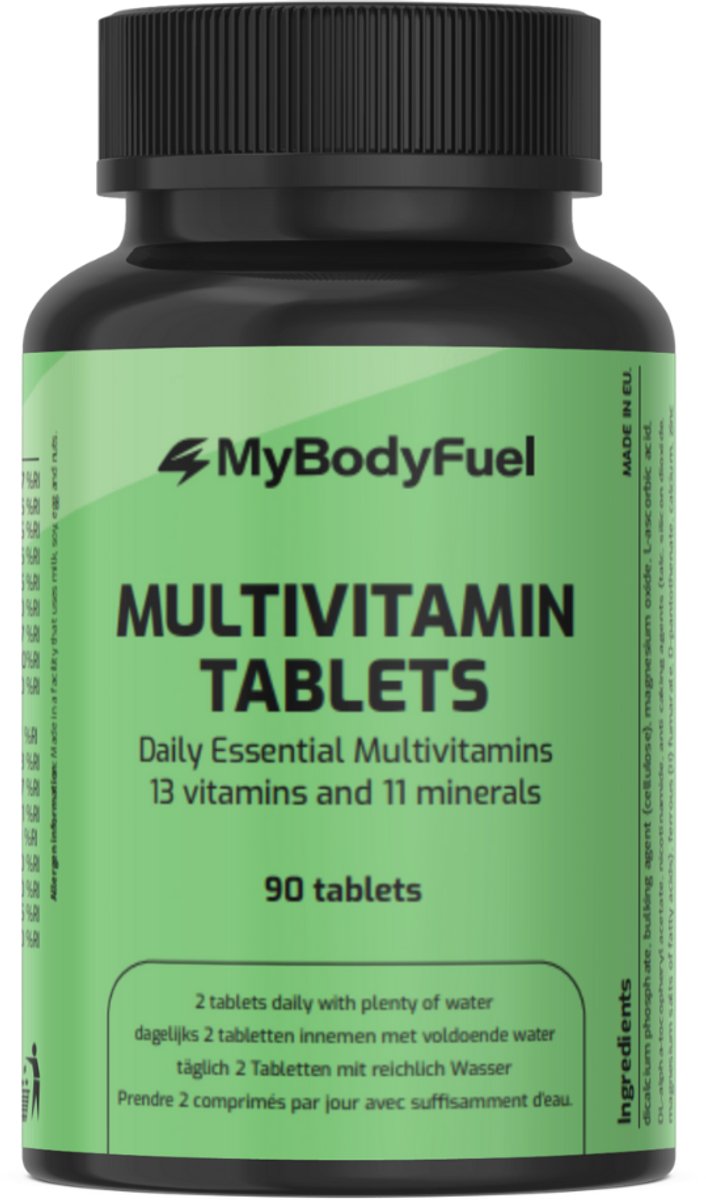 MyBodyFuel - Multivitaminen Tabletten - 13 Vitamines & 11 Mineralen - 90 Tabletten