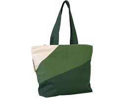 Boodschappentas met rits en binnenvak van NoMorePlasticBags- Amazon Greene- 100% Biologisch katoen- Duurzaam- Cadeau voor vrouw