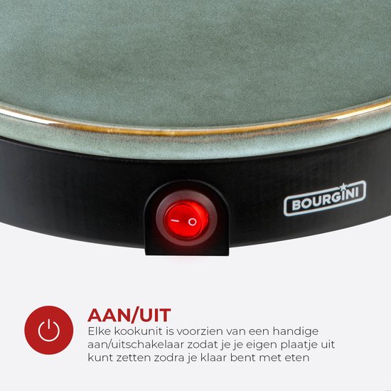 Bourgini Chef's Dinner Party Gourmetstel - Glazed Grey - 6 Personen - Bakplaat - PFAS-vrij - Vaatwasserbestendig — afbeelding 5