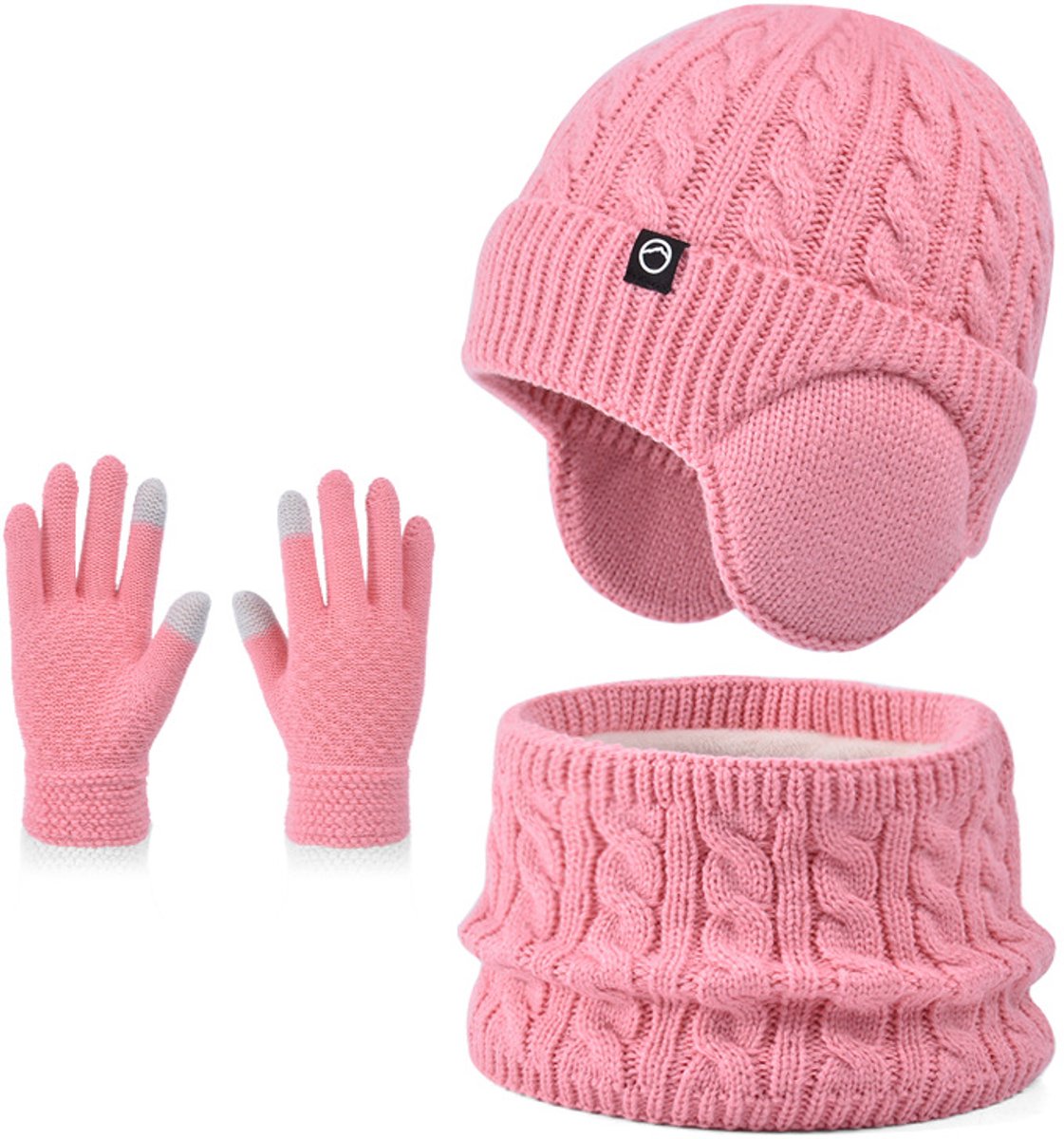 Ensemble Bonnet, écharpe Et Gants D’hiver Pour Enfants - Chaud, Doux Et écran Tactile Compatible - 4
