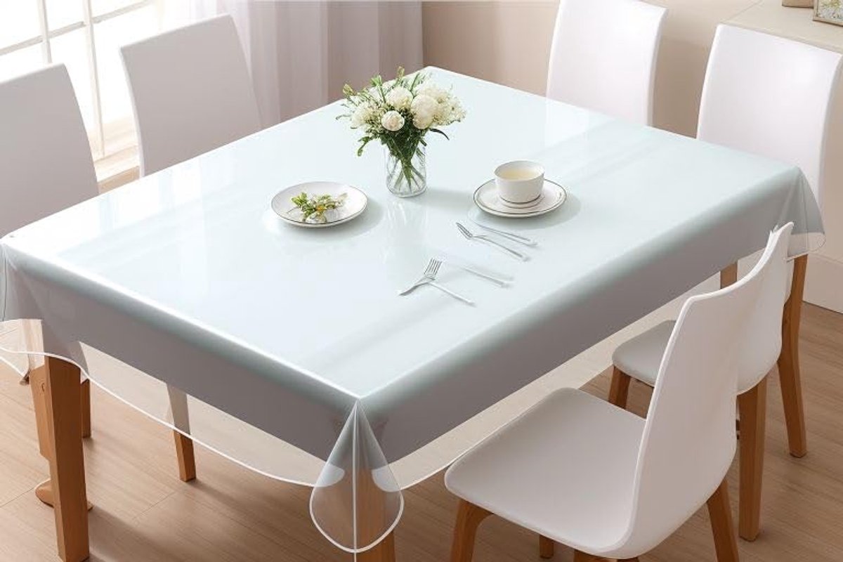 Candala Rond Tafelkleed – 140 x 300 cm – PVC – Transparant