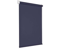 Verduisterend Rolgordijn Tenebra 130x160 cm - Donkerblauw, Geen Boorgaten Vereist
