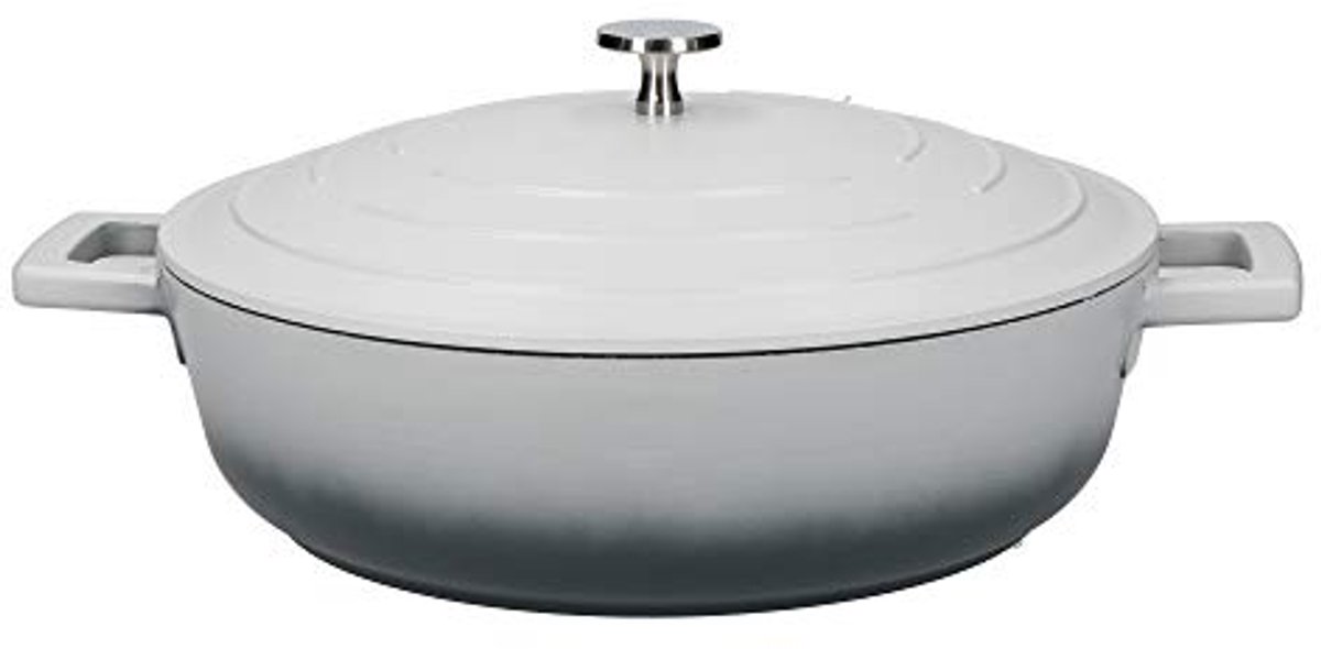 Lichtgewicht Ondiepe Braadpan met Deksel - 4L, 28 cm, Geschikt voor Inductie en Oven
