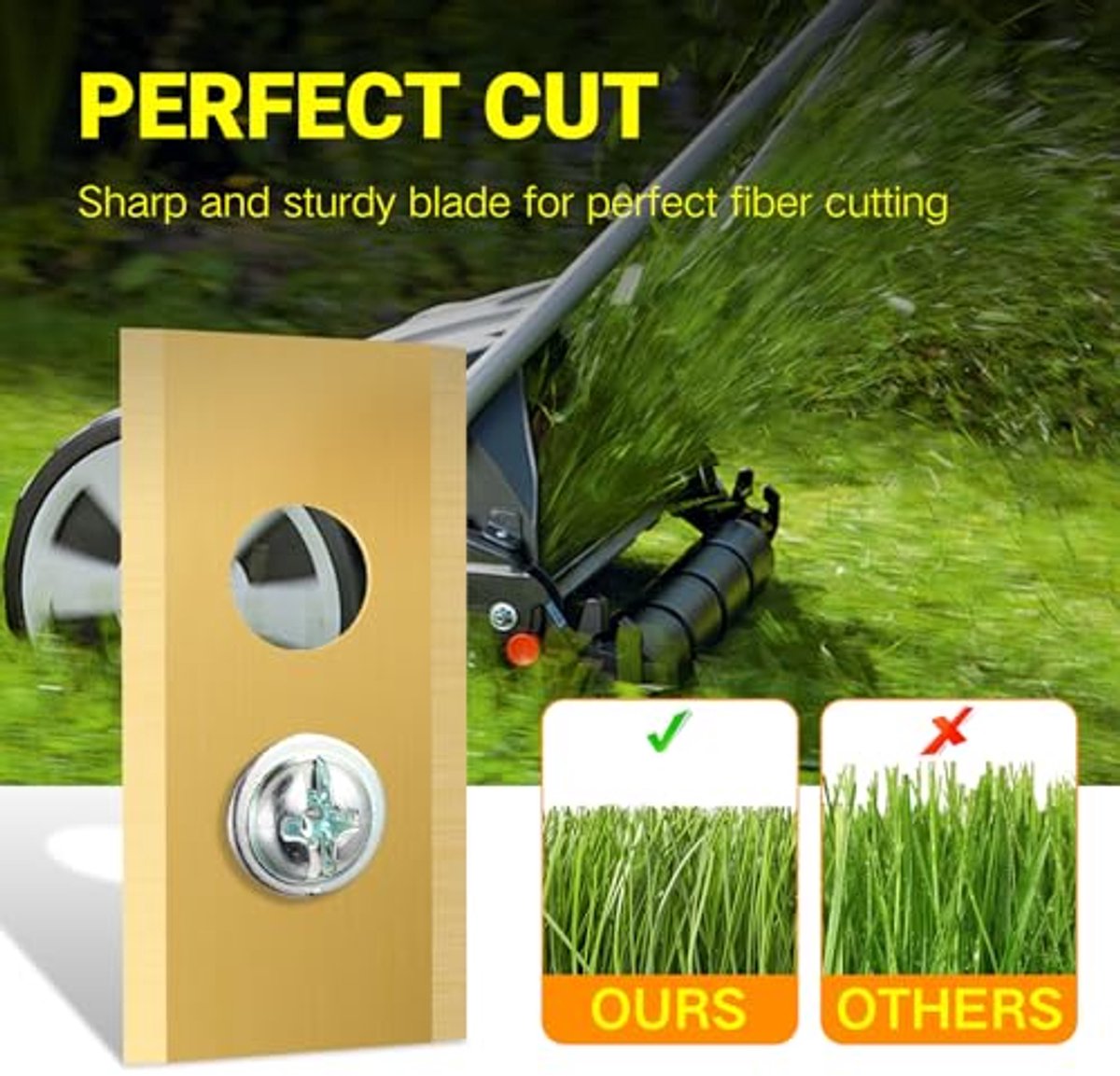 Afbeelding 3 van Titanium Messen voor Robotmaaier - Ultrascherp Roestvrij Staal, Duurzame Reserveaccessoires