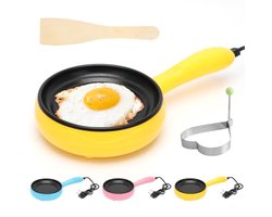 Multifunctionele elektrische braadpan 220V - Mini braadpan met anti-aanbaklaag en houten spatel