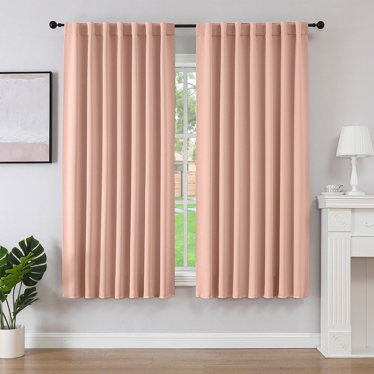 Azomor® Stijlvolle verduisterende gordijnen in roze voor slaapkamer en woonkamer