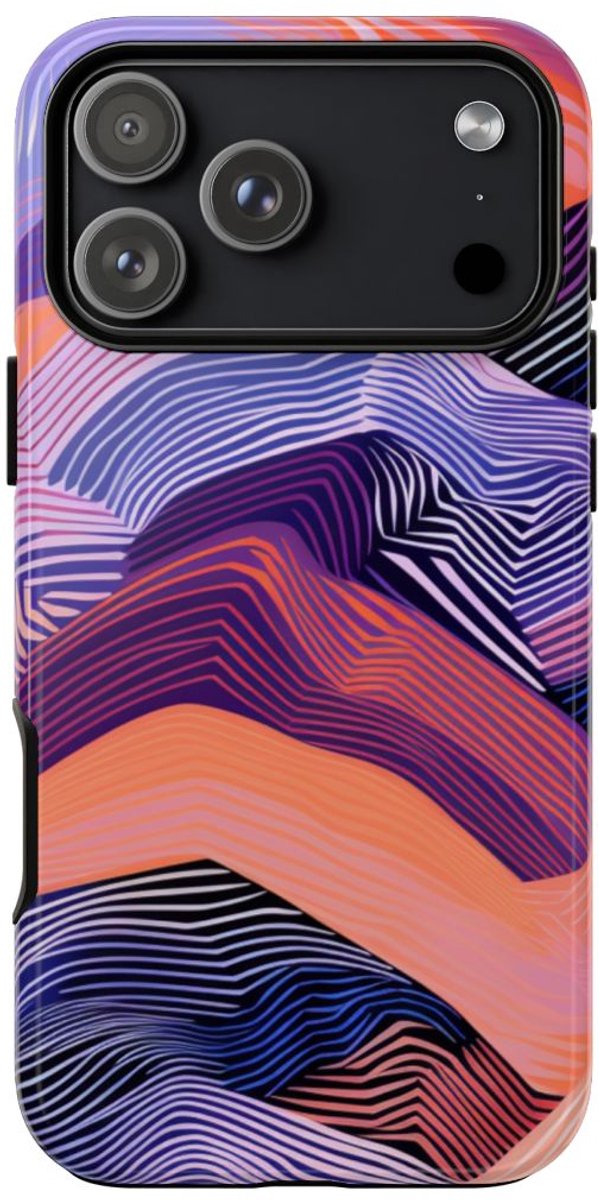 Abstracte Kleurrijke Golfpatronen – Telefoonhoesje Geschikt voor iPhone 17 Pro Max