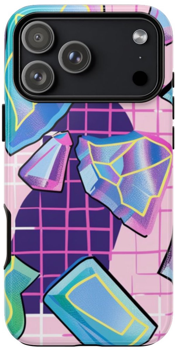 Kleurrijk Kristalpatroon – Telefoonhoesje Geschikt voor iPhone 17 Pro Max