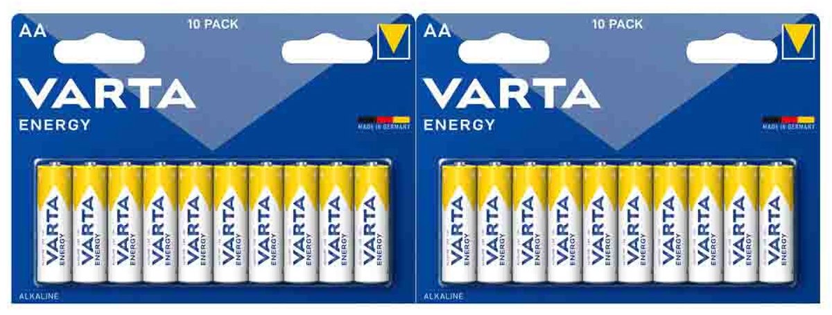 Varta Energy AA Blister - 2 x 10 stuks - Voordeelverpakking