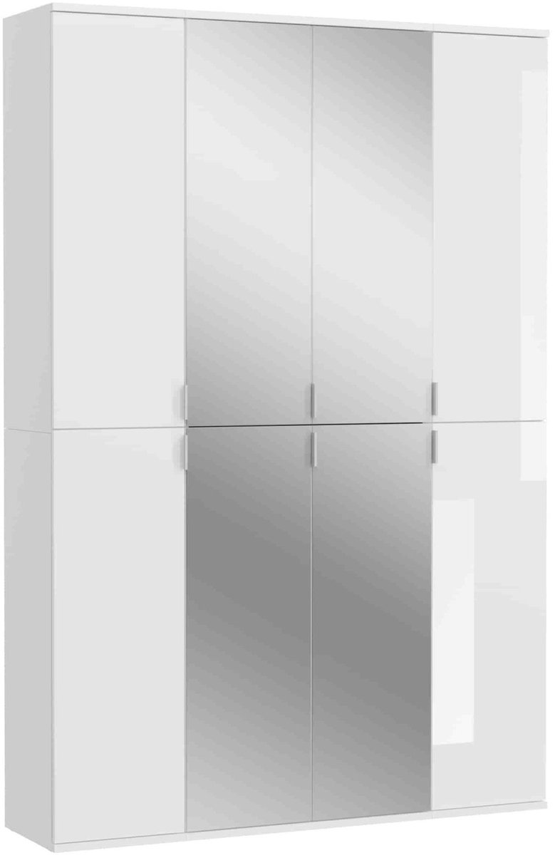 Projectxcombinatie witte hoogglans spiegel - 34x121x193cm