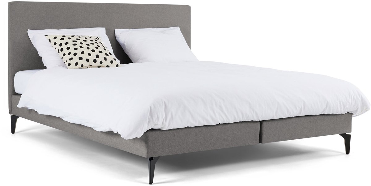 Maxi Boxspring Cisano met Easy Pocket 300 matras - 140 x 200 cm - light grey