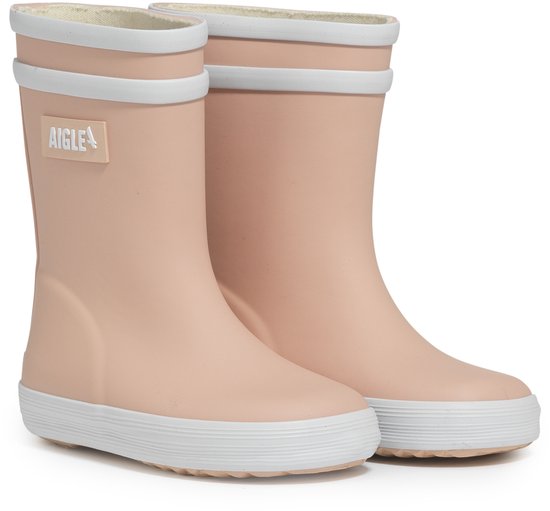 Baby Flac AIGLE® regenlaarzen voor meisjesbaby's zacht roze